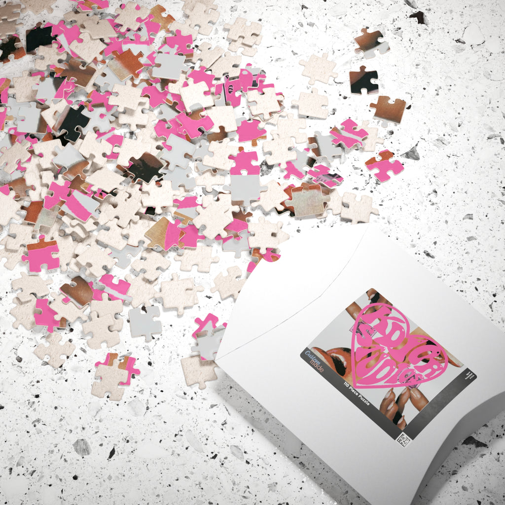 Pink Heart 'KDIORSTUDIOS' Photo Jigsaw Puzzle — 110/252/520/1014-Piece