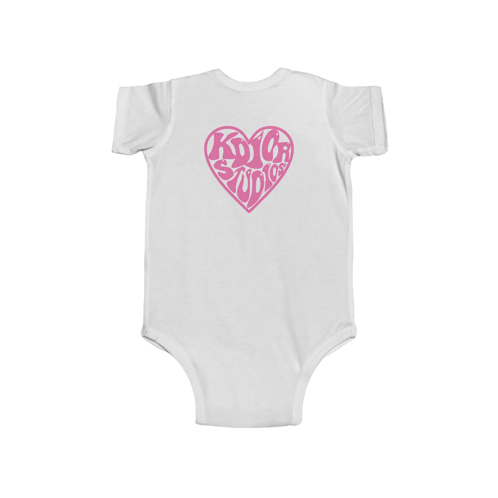 Infant Bodysuit — Pink Heart “Know Your Worth” Baby Onesie