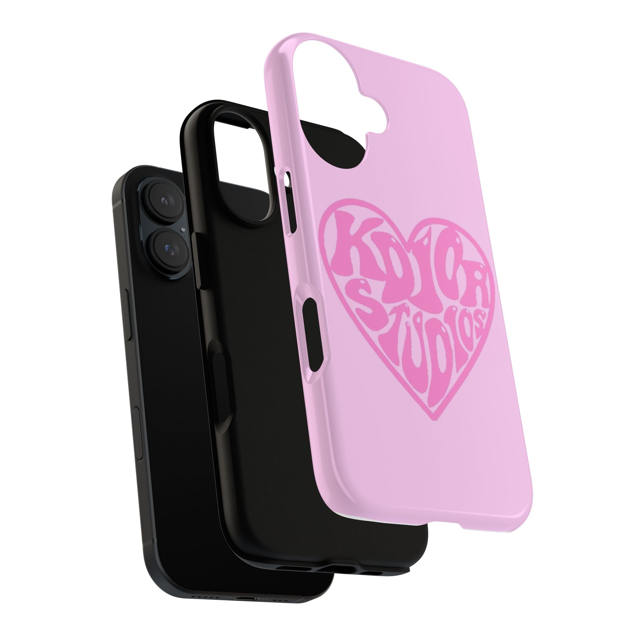 Pink Heart 'KDIORSTUDIOS ' Phone Case — Cute Retro Psychedelic Phone Cover