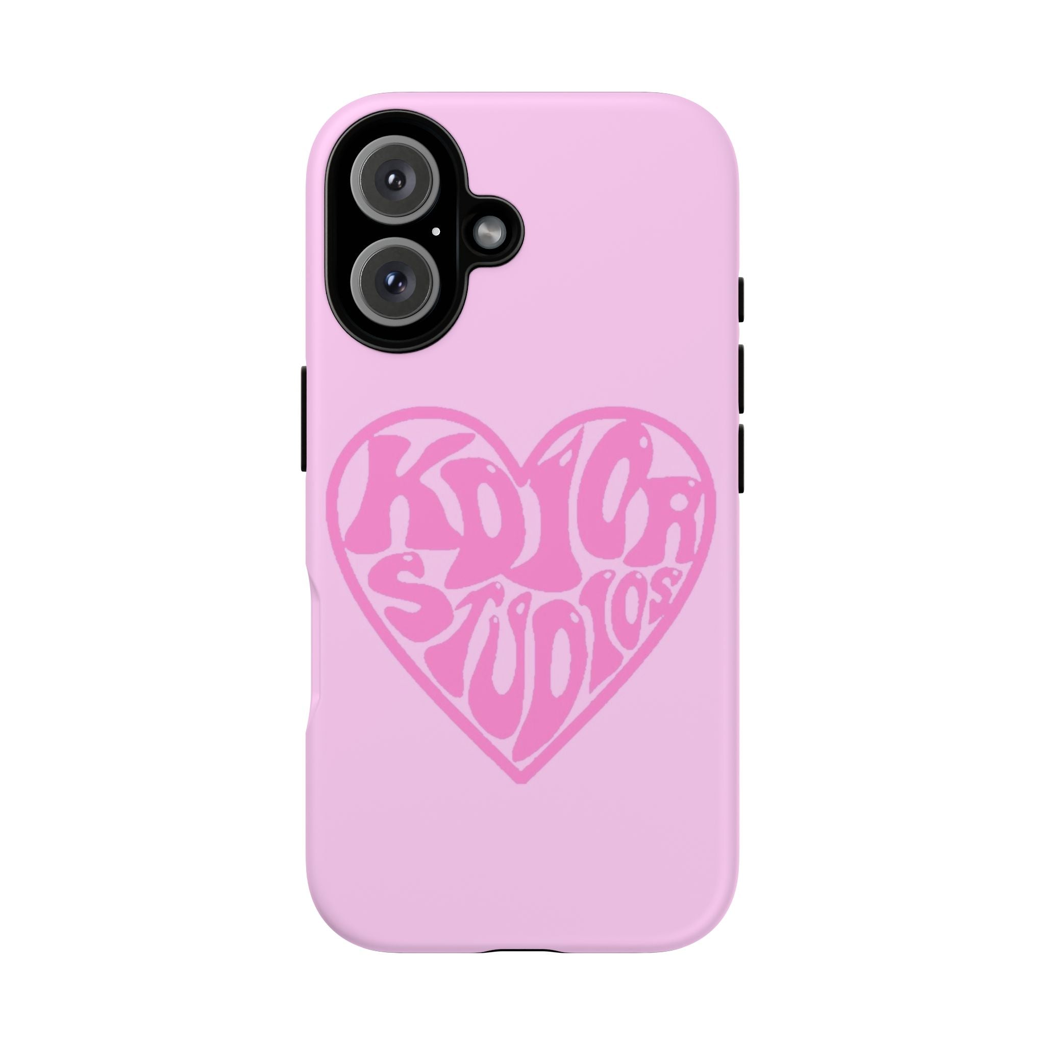 Pink Heart 'KDIORSTUDIOS ' Phone Case — Cute Retro Psychedelic Phone Cover