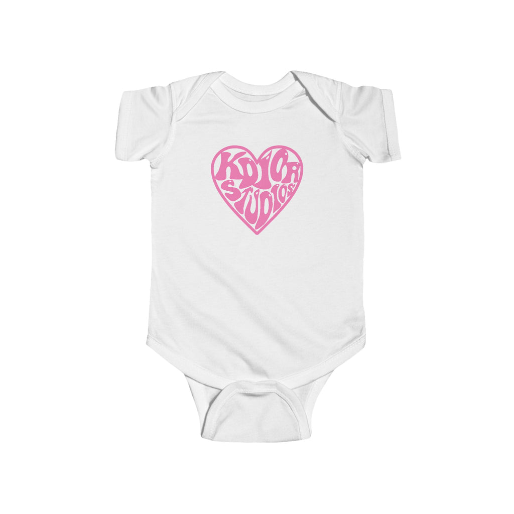 Infant Bodysuit — Pink Heart “Know Your Worth” Baby Onesie