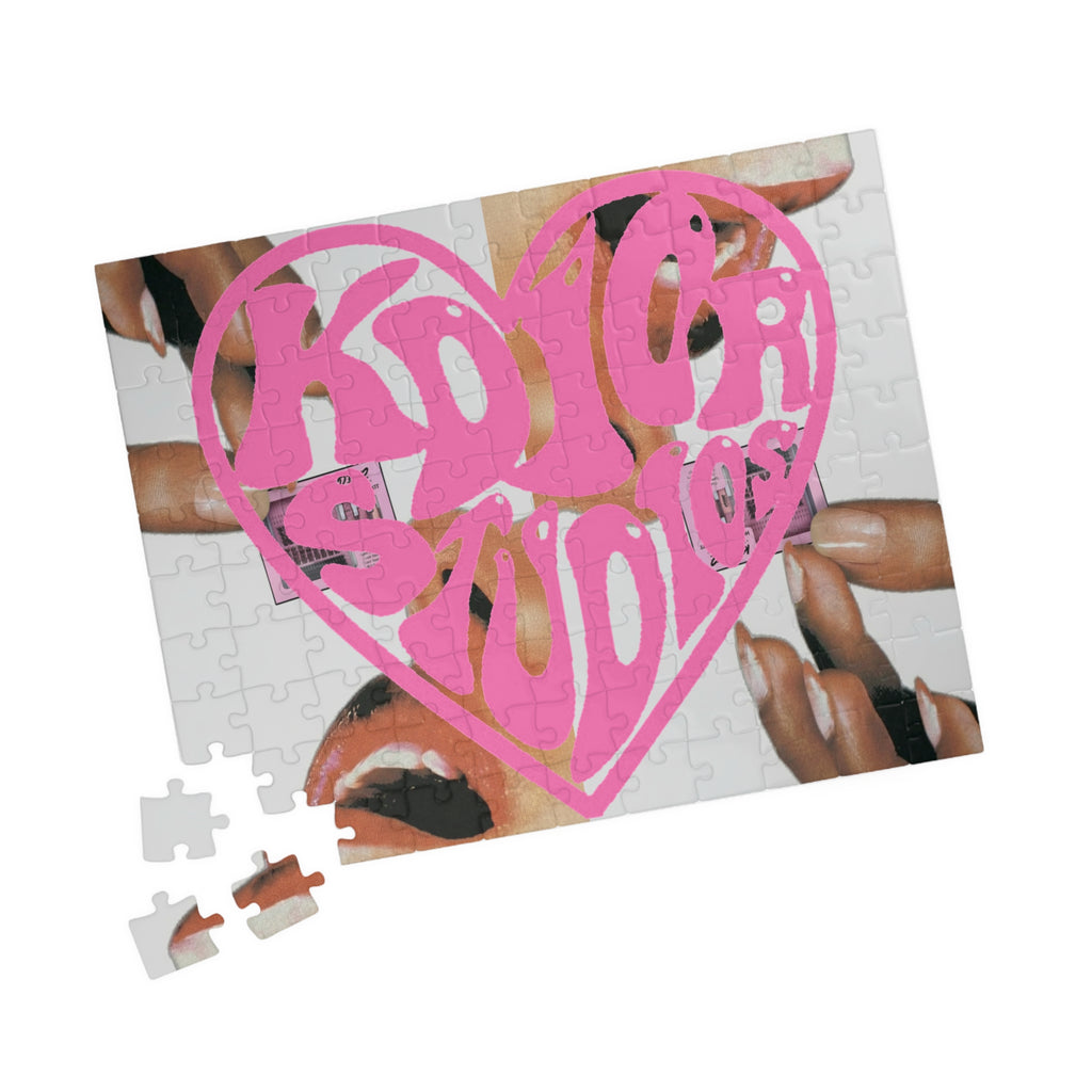 Pink Heart 'KDIORSTUDIOS' Photo Jigsaw Puzzle — 110/252/520/1014-Piece